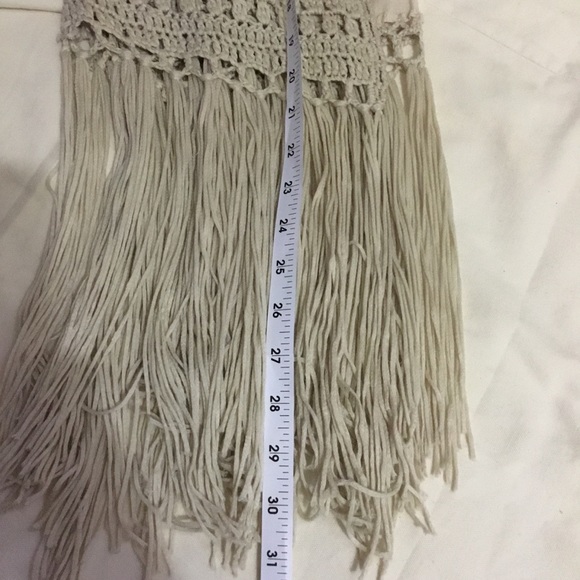 kori america desert vibes embroidered crochet macrame fringe kimono vest - Picture 15 of 15